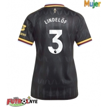 Camiseta Aston Villa Victor Lindelof #3 Visitante Equipación para mujer 2026-27 manga corta